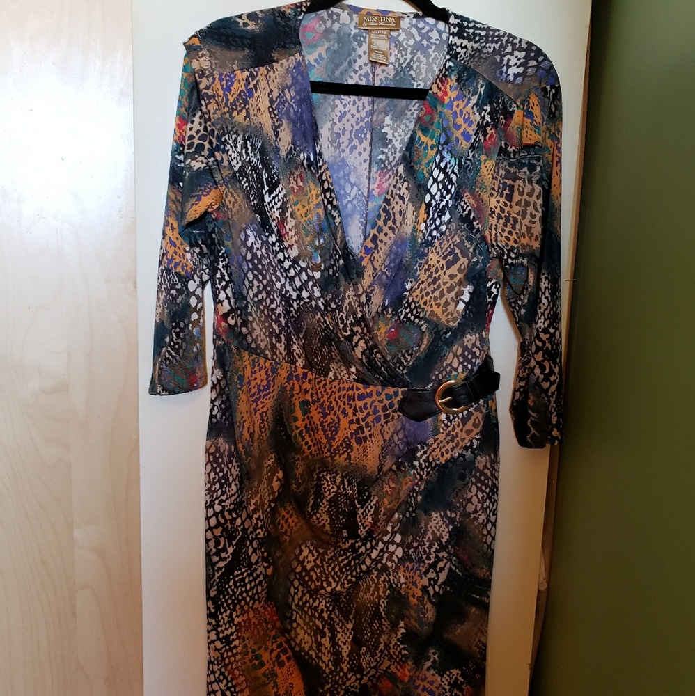 Snake print dress